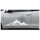 Landschaft 2farbig Berge Offraod Kompass Windrose Alpen Aufkleber SET Autoaufkleber Sticker
