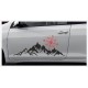 Landschaft 2farbig Berge Offraod Kompass Windrose Alpen Aufkleber SET Autoaufkleber Sticker