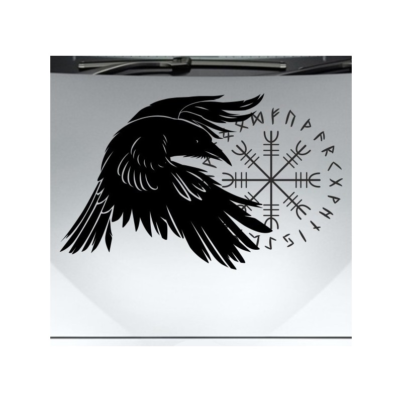 Aufkleber Auto Car Wikinger Viking Wölfe Wolf Runen Schwert Schild Rabe Runen Odin Odin´s Wölfe Böse Kette Valhalla Walhalla