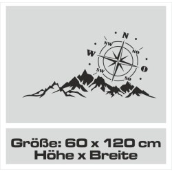 Aufkleber Wohnmobil Wohnwagen Reise Camping Auto Reisemobil Möwe Meer Kompass Globus Strand Palme Urlaub Spruch Familie Zuhause