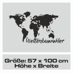 Aufkleber Wohnmobil Wohnwagen Reise Camping Auto Reisemobil Möwe Meer Kompass Globus Strand Palme Urlaub Spruch Familie Zuhause