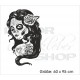 Catrina Sugar Skull Lady Mexiko Day of Death Aufkleber Wand Wandaufkleber Tattoo Wandtatto