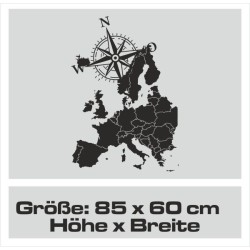 Aufkleber Wohnmobil Wohnwagen Reise Camping Auto Reisemobil Möwe Meer Kompass Globus Strand Palme Urlaub Spruch Familie Zuhause