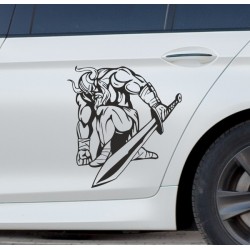 Aufkleber Auto Car Wikinger Viking Wölfe Wolf Runen Schwert Schild Rabe Runen Odin Odin´s Wölfe Böse Kette Valhalla Walhalla