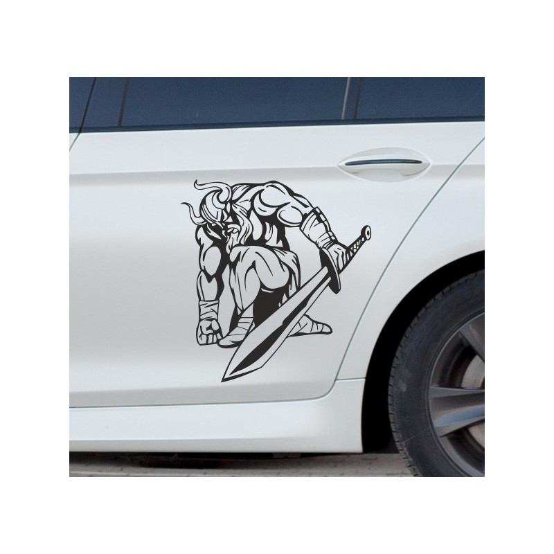 Aufkleber Auto Car Wikinger Viking Wölfe Wolf Runen Schwert Schild Rabe Runen Odin Odin´s Wölfe Böse Kette Valhalla Walhalla