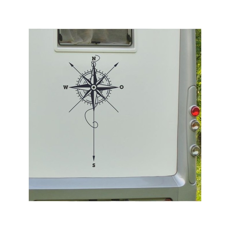 Aufkleber Wohnmobil Wohnwagen Reise Camping Auto Reisemobil Möwe Meer Kompass Globus Strand Palme Urlaub Spruch Familie Zuhause