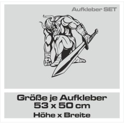 Aufkleber Auto Car Wikinger Viking Wölfe Wolf Runen Schwert Schild Rabe Runen Odin Odin´s Wölfe Böse Kette Valhalla Walhalla