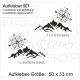 Landschaft  Berge Offraod Kompass Windrose Alpen Aufkleber SET Autoaufkleber Sticker