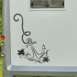 Aufkleber Wohnmobil Wohnwagen Reise Camping Auto Reisemobil Möwe Meer Kompass Globus Strand Palme Urlaub Spruch Familie Zuhause