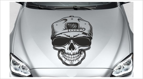Totenkopf Skull Skulls Sticker Aufkleber Autoaufkleber Tattoo Auto Wandtattoo 4