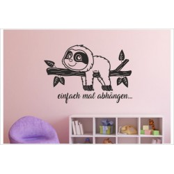 Faultier Sloth einfach mal abhängen, chillen & faul sein Kids Kinder Aufkleber Wand Tattoo Sticker Wandtattoo Wandaufkleber