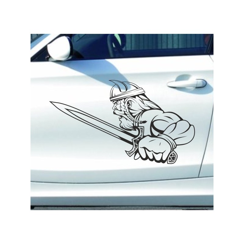 Aufkleber Auto Car Wikinger Viking Wölfe Wolf Runen Schwert Schild Rabe Runen Odin Odin´s Wölfe Böse Kette Valhalla Walhalla