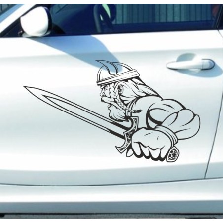 Aufkleber Auto Car Wikinger Viking Wölfe Wolf Runen Schwert Schild Rabe Runen Odin Odin´s Wölfe Böse Kette Valhalla Walhalla