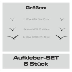 Aufkleber Wohnmobil Wohnwagen Reise Camping Auto Reisemobil Möwe Meer Kompass Globus Strand Palme Urlaub Spruch Familie Zuhause