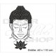 Aufkleber Buddha Indien Mönch Yin Yang Lotus Asia Dekor Wandtattoo Wandaufkleber