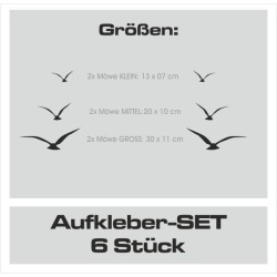 Aufkleber Wohnmobil Wohnwagen Reise Camping Auto Reisemobil Möwe Meer Kompass Globus Strand Palme Urlaub Spruch Familie Zuhause