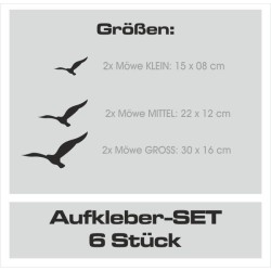 Aufkleber Wohnmobil Wohnwagen Reise Camping Auto Reisemobil Möwe Meer Kompass Globus Strand Palme Urlaub Spruch Familie Zuhause