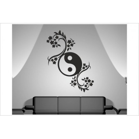 Aufkleber Buddha Indien Yoga Meditation Yin Yang Asia Dekor Wandtattoo Wandaufkleber