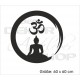 Aufkleber Buddha Indien Yoga Meditation Yin Yang Asia Dekor Wandtattoo Wandaufkleber