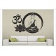 Aufkleber Buddha Indien Yoga Meditation Lotus Om  Yin Yang Asia Dekor Wandtattoo Wandaufkleber