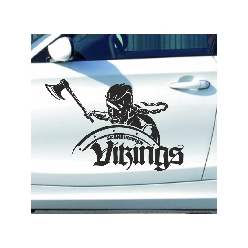 Aufkleber Auto Car Wikinger Viking Wölfe Wolf Runen Schwert Schild Rabe Runen Odin Odin´s Wölfe Böse Kette Valhalla Walhalla