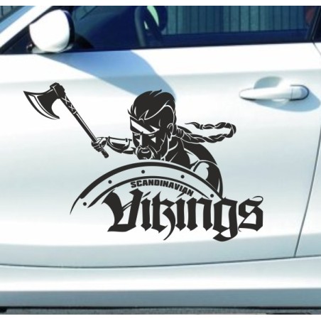 Aufkleber Auto Car Wikinger Viking Wölfe Wolf Runen Schwert Schild Rabe Runen Odin Odin´s Wölfe Böse Kette Valhalla Walhalla