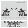 Aufkleber Auto Car Wikinger Viking Wölfe Wolf Runen Schwert Schild Rabe Runen Odin Odin´s Wölfe Böse Kette Valhalla Walhalla