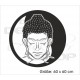 Aufkleber Buddha Mönch Indien Yoga Meditation Yin Yang Asia Dekor Wandtattoo Wandaufkleber