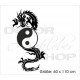 Aufkleber Buddha Indien Drache Dragon Yin Yang Asia Dekor Wandtattoo Wandaufkleber