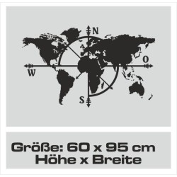 Aufkleber Wohnmobil Wohnwagen Reise Camping Auto Reisemobil Möwe Meer Kompass Globus Strand Palme Urlaub Spruch Familie Zuhause