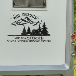 Aufkleber Wohnmobil Wohnwagen Reise Camping Auto Reisemobil Möwe Meer Kompass Globus Strand Palme Urlaub Spruch Familie Zuhause