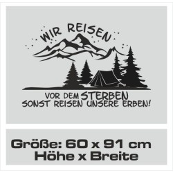 Aufkleber Wohnmobil Wohnwagen Reise Camping Auto Reisemobil Möwe Meer Kompass Globus Strand Palme Urlaub Spruch Familie Zuhause