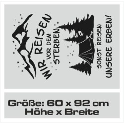 Aufkleber Wohnmobil Wohnwagen Reise Camping Auto Reisemobil Möwe Meer Kompass Globus Strand Palme Urlaub Spruch Familie Zuhause