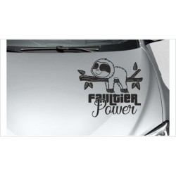 kleines Faultier Sloth "Faultier Power" Chillen Aufkleber Auto Tattoo Sticker Tattoo Car Style