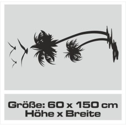 Aufkleber Wohnmobil Wohnwagen Reise Camping Auto Reisemobil Möwe Meer Kompass Globus Strand Palme Urlaub Spruch Familie Zuhause