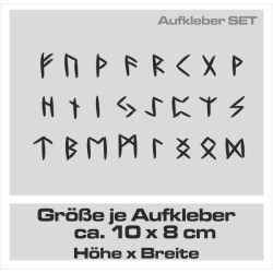 Aufkleber Auto Car Wikinger Viking Wölfe Wolf Runen Schwert Schild Rabe Runen Odin Odin´s Wölfe Böse Kette Valhalla Walhalla