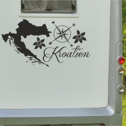 Aufkleber Wohnmobil Wohnwagen Reise Camping Auto Reisemobil Möwe Meer Kompass Globus Strand Palme Urlaub Spruch Familie Zuhause