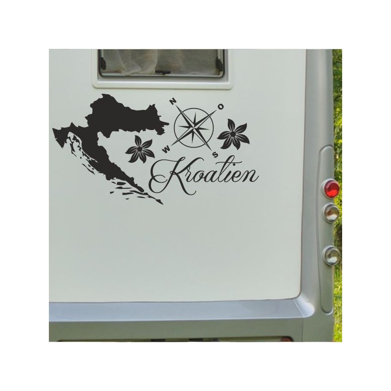 Aufkleber Wohnmobil Wohnwagen Reise Camping Auto Reisemobil Möwe Meer Kompass Globus Strand Palme Urlaub Spruch Familie Zuhause