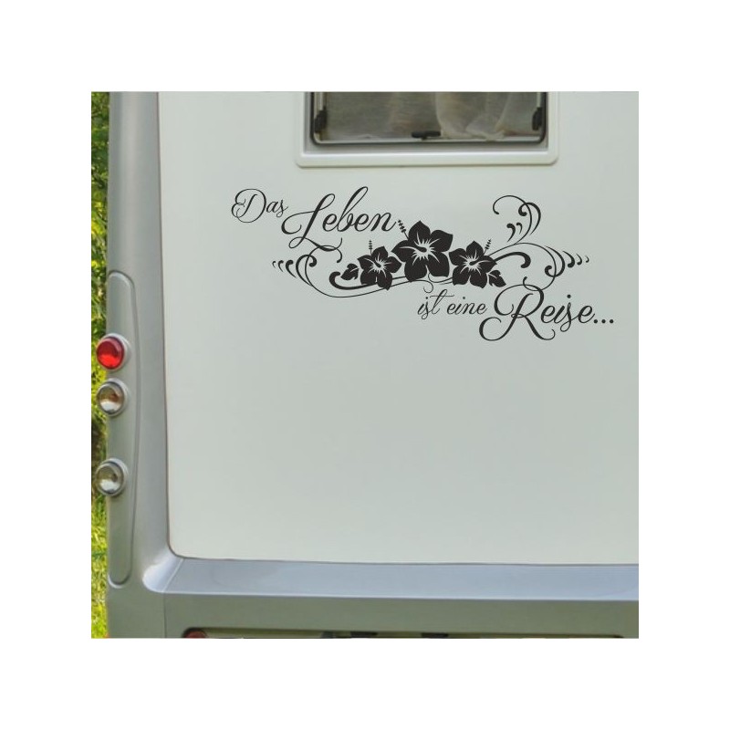 Aufkleber Wohnmobil Wohnwagen Reise Camping Auto Reisemobil Möwe Meer Kompass Globus Strand Palme Urlaub Spruch Familie Zuhause
