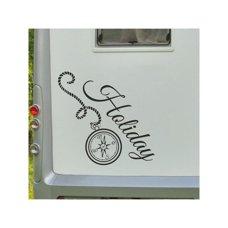 Aufkleber Wohnmobil Wohnwagen Reise Camping Auto Reisemobil Möwe Meer Kompass Globus Strand Palme Urlaub Spruch Familie Zuhause