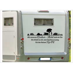 Aufkleber Wohnmobil Zelten Camping Rentner Reise  Wohnwagen Caravan Camper Aufkleber Auto WOMO