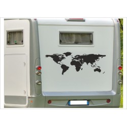 Aufkleber Wohnmobil Globus Weltkarte Europa  Wohnwagen Caravan Camper Aufkleber Auto WOMO