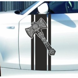 Aufkleber Auto Car Wikinger Viking Wölfe Wolf Runen Schwert Schild Rabe Runen Odin Odin´s Wölfe Böse Kette Valhalla Walhalla
