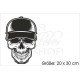 Totenkopf Skull Tattoo Hipster Gangster Cappy  Aufkleber Auto Autoaufkleber