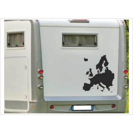 Aufkleber Wohnmobil Landkarte Europa Globus Wohnwagen Caravan Camper Aufkleber Auto WOMO