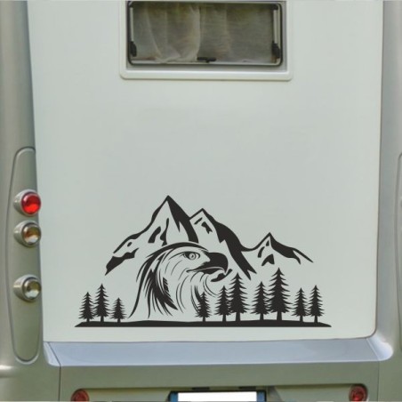 Aufkleber Wohnmobil Wohnwagen Reise Camping Auto Reisemobil Möwe Meer Kompass Globus Strand Palme Urlaub Spruch Familie Zuhause