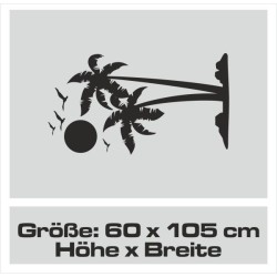 Aufkleber Wohnmobil Wohnwagen Reise Camping Auto Reisemobil Möwe Meer Kompass Globus Strand Palme Urlaub Spruch Familie Zuhause