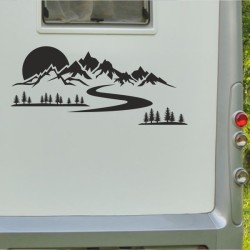 Aufkleber Wohnmobil Wohnwagen Reise Camping Auto Reisemobil Möwe Meer Kompass Globus Strand Palme Urlaub Spruch Familie Zuhause