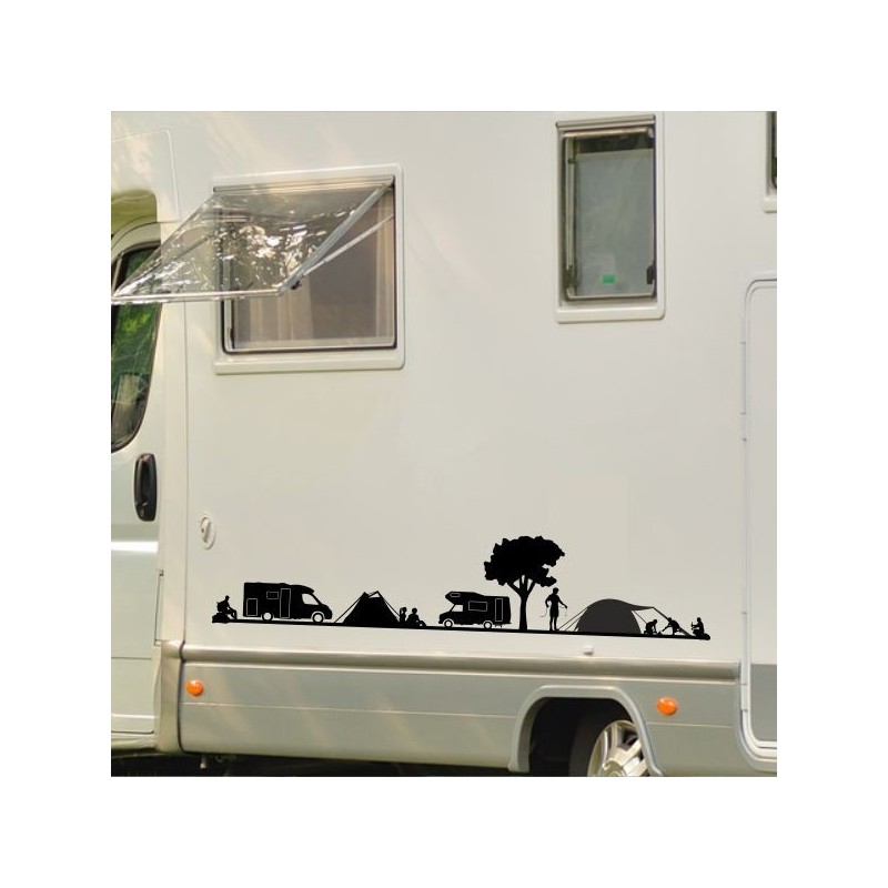 Aufkleber Wohnmobil Wohnwagen Reise Camping Auto Reisemobil Möwe Meer Kompass Globus Strand Palme Urlaub Spruch Familie Zuhause