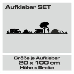 Aufkleber Wohnmobil Wohnwagen Reise Camping Auto Reisemobil Möwe Meer Kompass Globus Strand Palme Urlaub Spruch Familie Zuhause